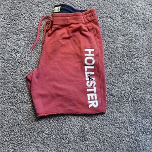 Hollister Men's Athletic Shorts in Red